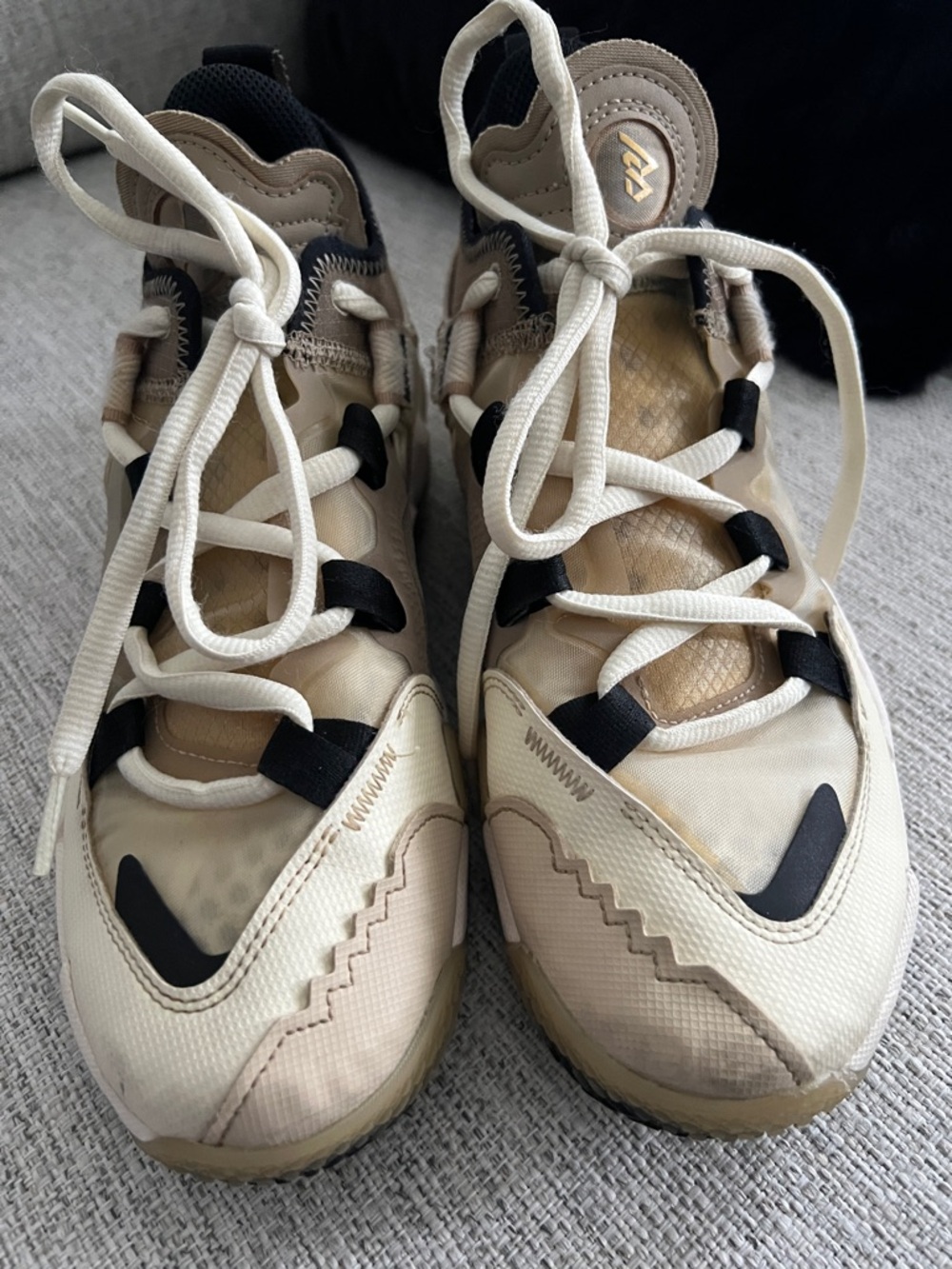 Jordan Neutral Beige Lace-Up Athletic Shoes